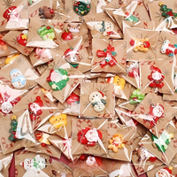 50pcs Mixed Resin Christmas Fridge Magnets, Santa Claus, Snowman, Christmas Tree Decorations in Various Styles for Gift.