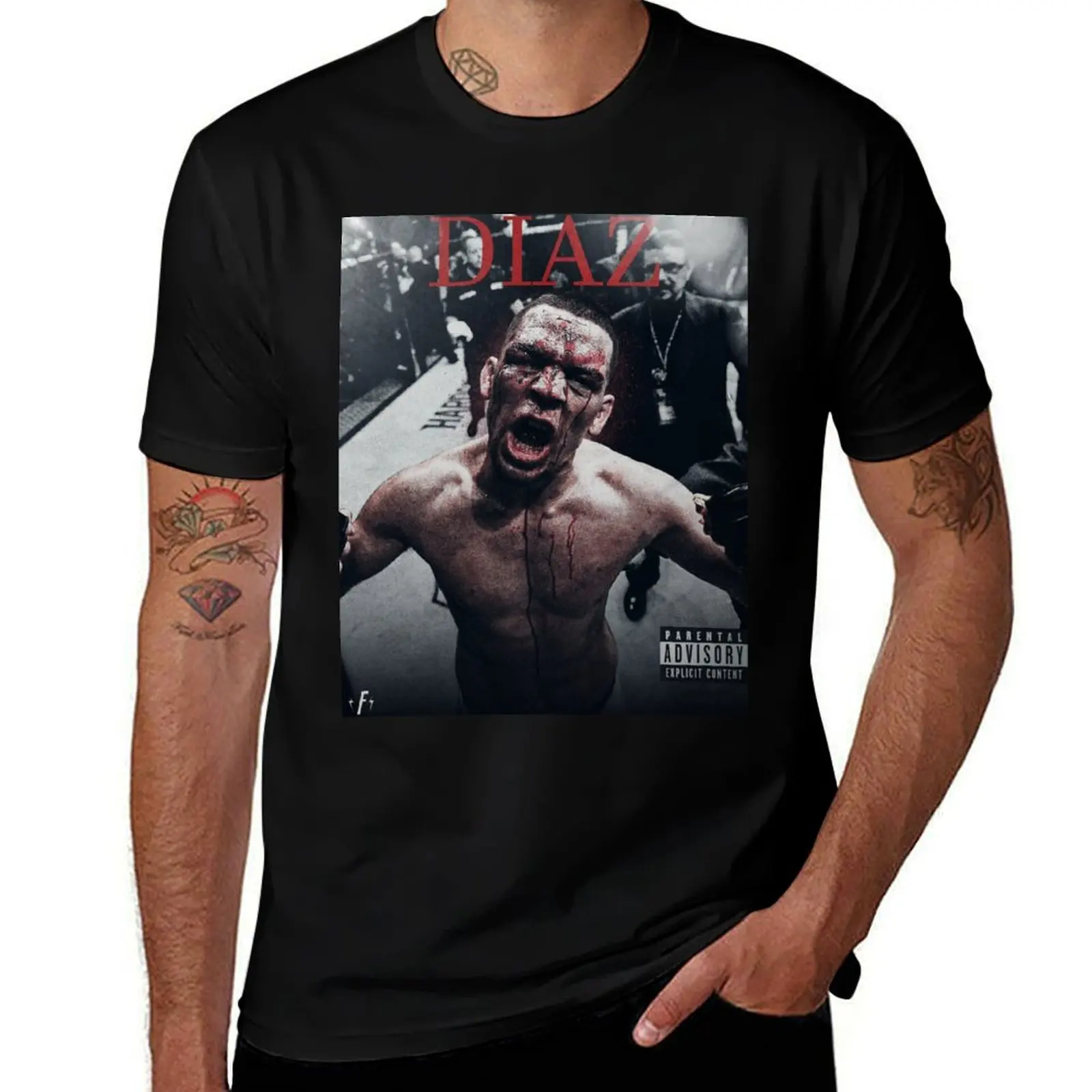 NATE DIAZ T-Shirt Casual All Match Tee Shirt for Men