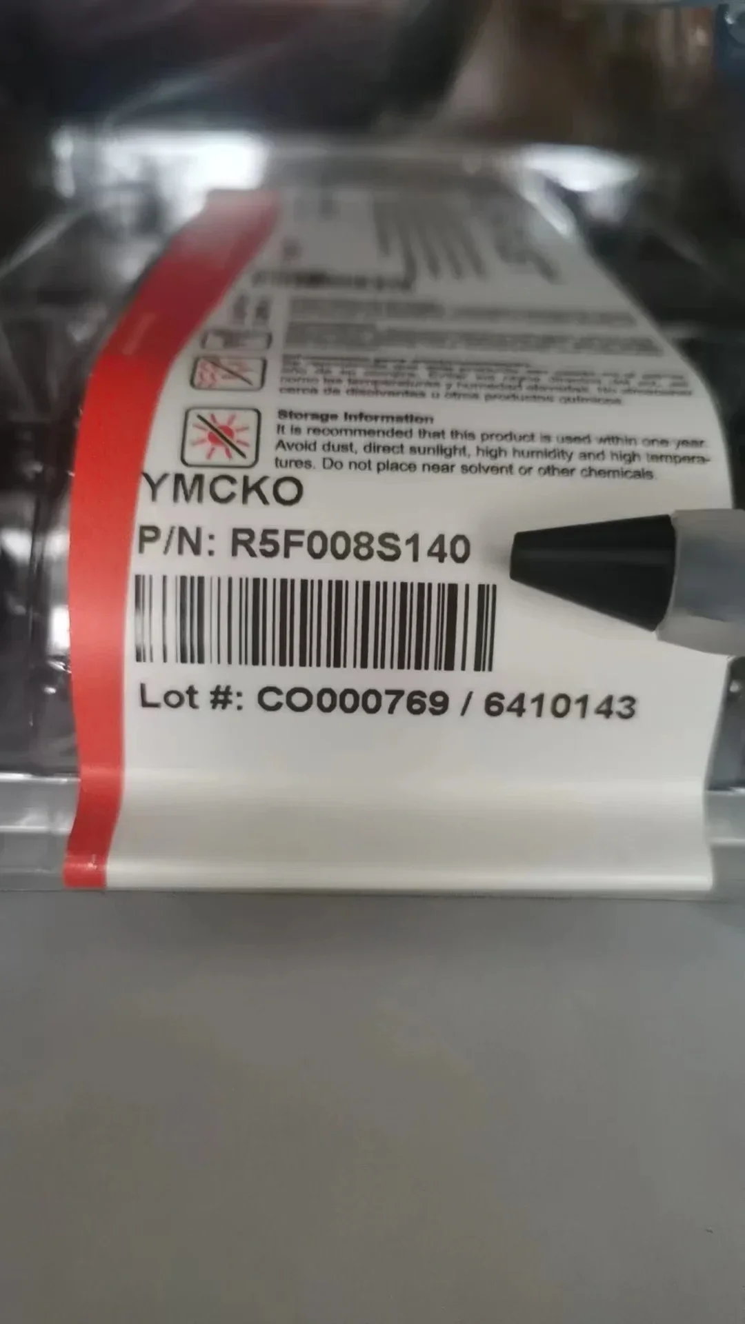 Original Evolis R5F008S140 YMCKO Colour Ribbon 300 Prints For Evolis Zenius Primacy id card printers