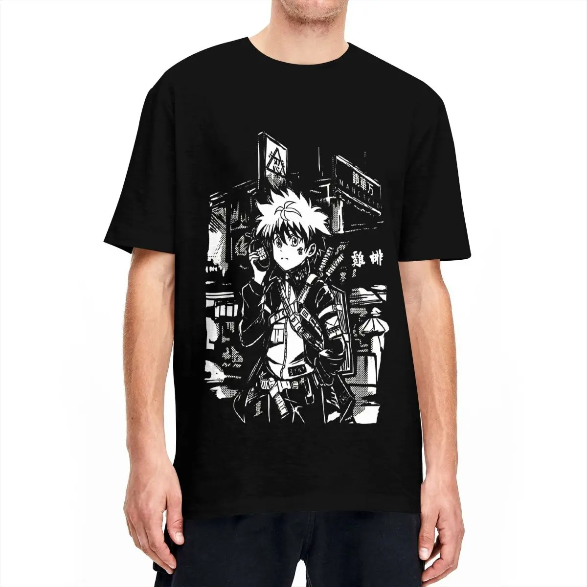 Men Women's Anime Kilua   Hunter X Hunter T Shirt Cotton Clothing Vintage Short Sleeve Round Neck Tees Adult T-Shirt