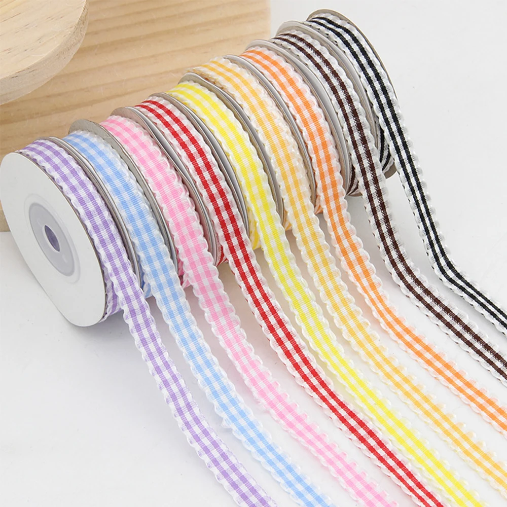 Gift Wrapping Ribbon Subtle Sheen Diy Crafts Ribbon Nylon Woven Checkered Ribbon Classic For Scrapbooking Home DéCor Gift