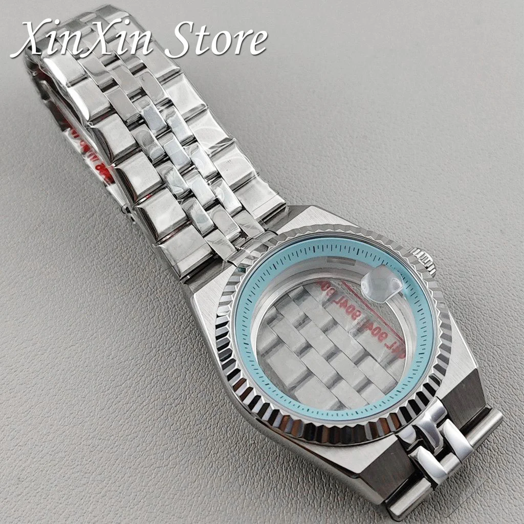 NH35 40mm Ring Chapter Sapphire Crystal 904L Stainless Steel Watch Case For NH34 NH35 NH36 NH38 NH70 Movement For 28.5mm Dial