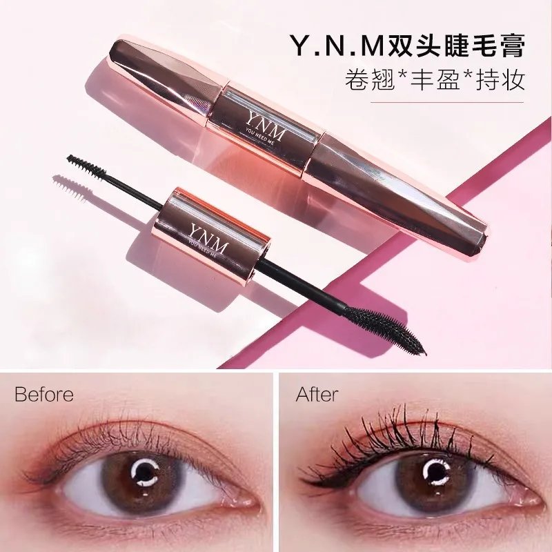 YNM Mascara Duo Definer Thick Curly Waterproof Smudge-proof Lengthening Long-lasting Females Makeup Rare Beauty Cosmetics