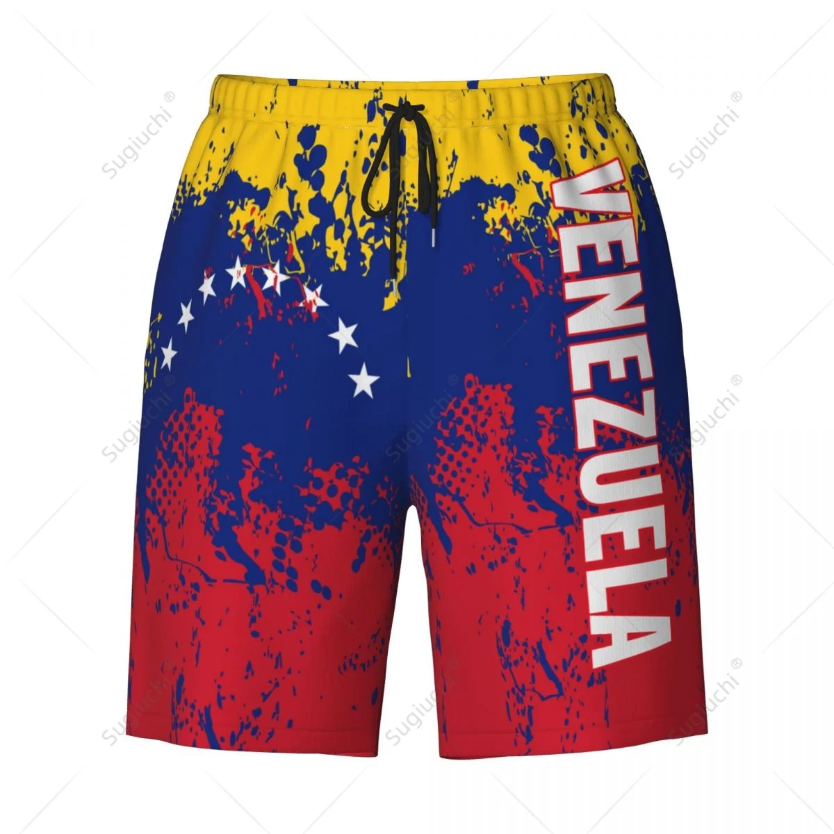 Men\'s Venezuela Flag Beach Pants Board Shorts Surfing Boys Soccer Cycling Swimwear Running Polyester