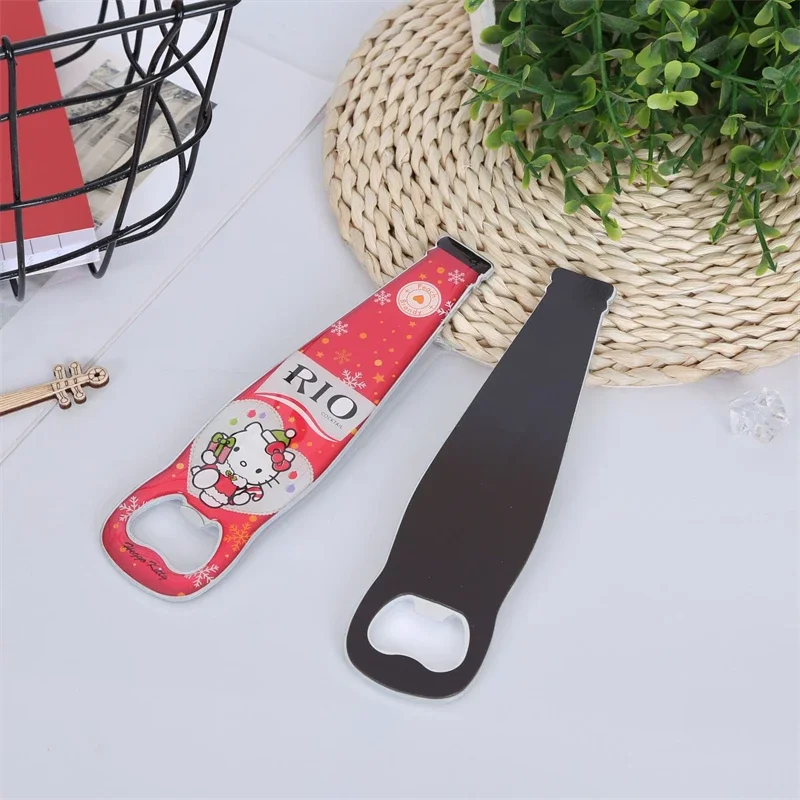 Sanrio Hello Kitty Bottle Opener Cute Cartoon KT Cat Can Opener with Magnetic Attraction Plastic Drop Restaurant Supplies Gifts