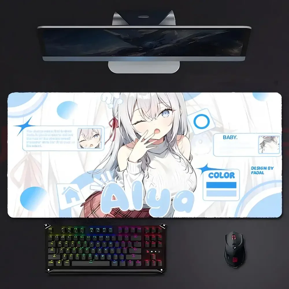 CIFBUY Alya Sometimes Hides Her Feelings In Russian Large Gaming Mouse Pad, Anime Character Desk Mat for Gaming Desk Bedroom