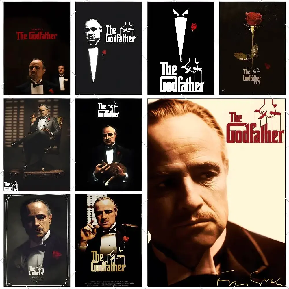 Movie Sticky The Godfather Poster High-definition Art Sticker Self Adhesive Waterproof Home Decoration For Living Room