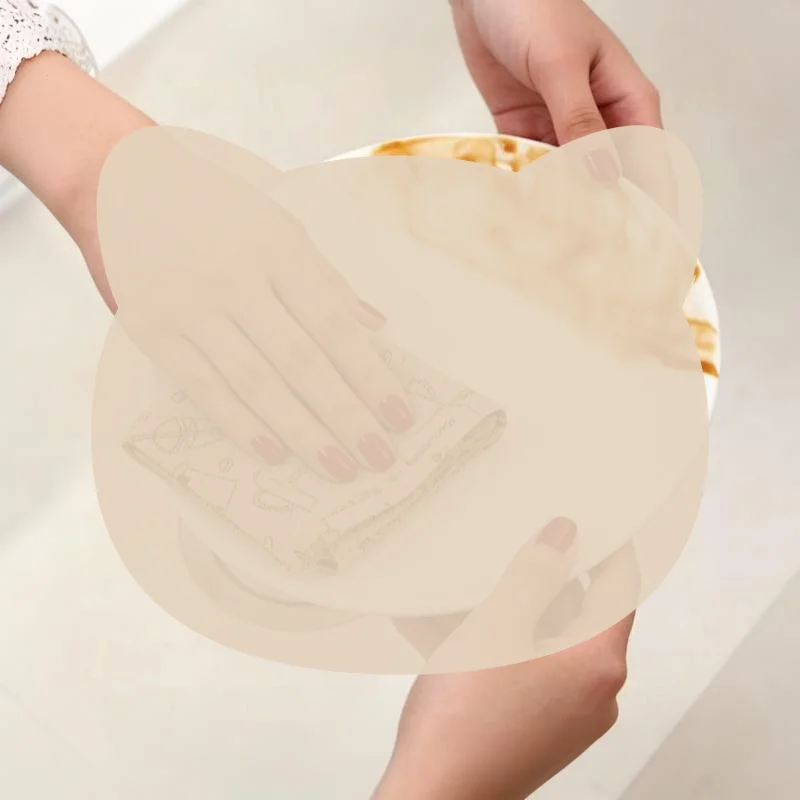 Disposable Vintage Print Kitchen Dish Towel Roll Absorbent Non-Stick Oil Cleaning Rag for Camping Kitchen Cleanup