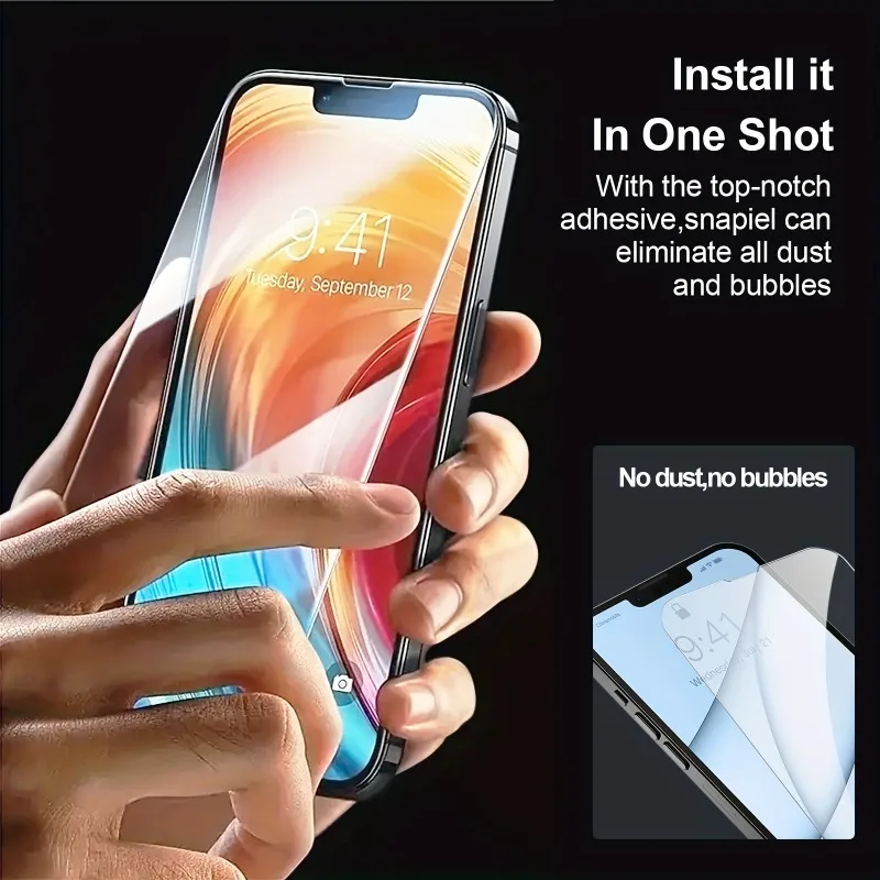 

3 упаковки защитного экрана из закаленного стекла для iphone 11 12 13 14 15 16 17 Pro Max 16 15Plus 16e, стекло с защитой от царапин и отпечатков пальцев