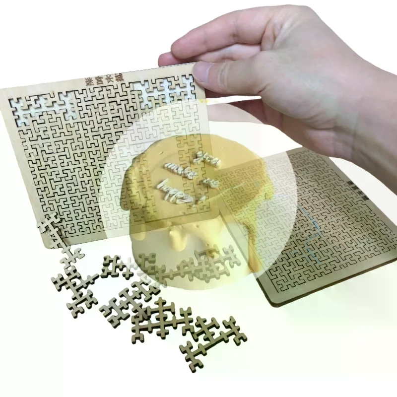 1/2/5 個不可能なジグソーパズル頭の体操タングラムボードゲーム不可能な木製 IQ パズルおもちゃ大人のため