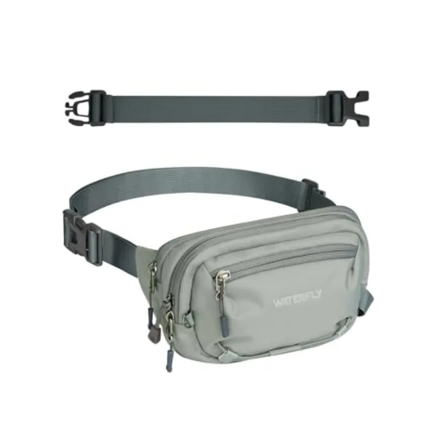 

Маленькая поясная сумка с RFID-защитой: тонкая мини-сумка через плечо объемом 1,5 л с защитой от кражи, водонепроницаемая поясная сумка с удлинительным ремнем для мужчин и женщин