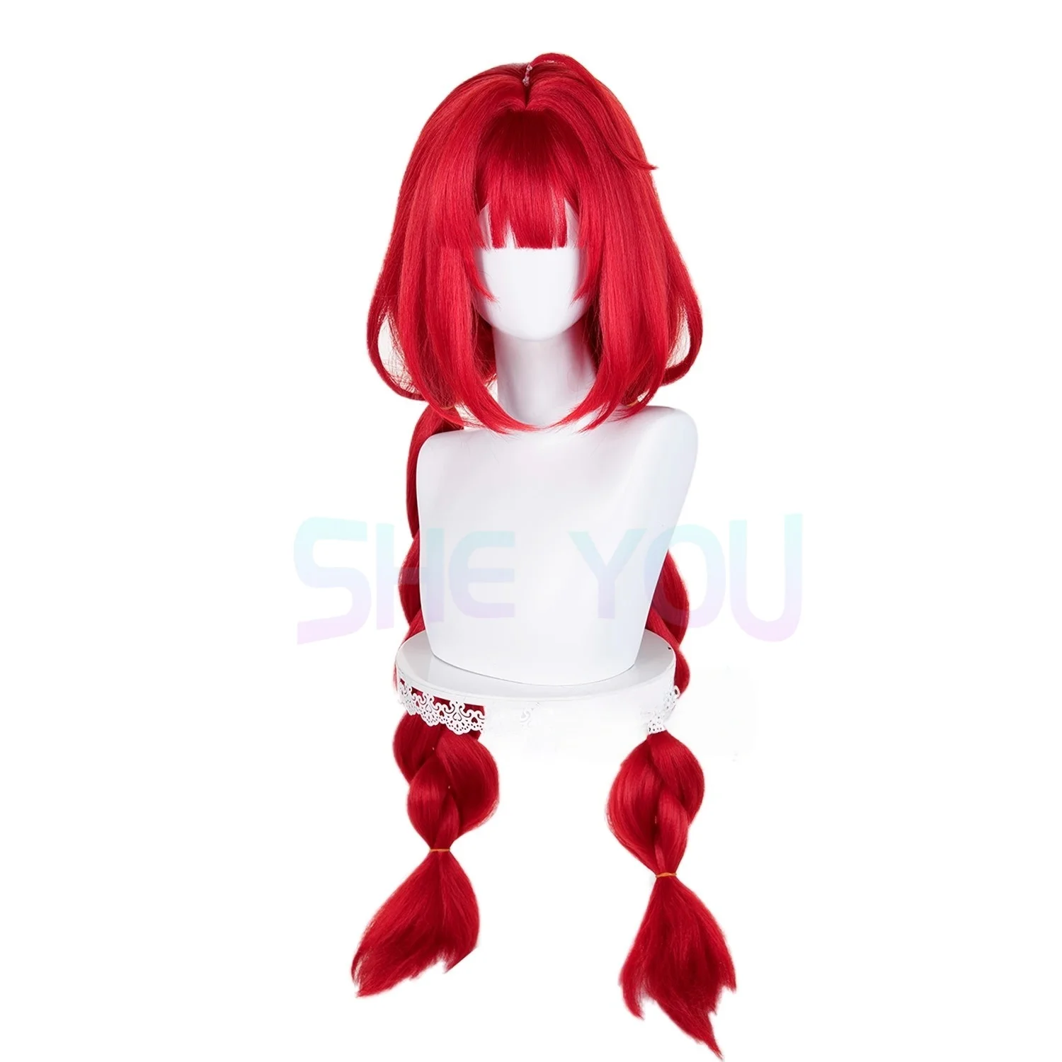 ZZZ Ukinami Yuzuha คอสเพลย์วิกผมยาว 100 ซม.วิกผมสีแดงคอสเพลย์อะนิเมะวิกผมสังเคราะห์ทนความร้อนสําหรับเครื่องแต่งกายฮาโลวีน