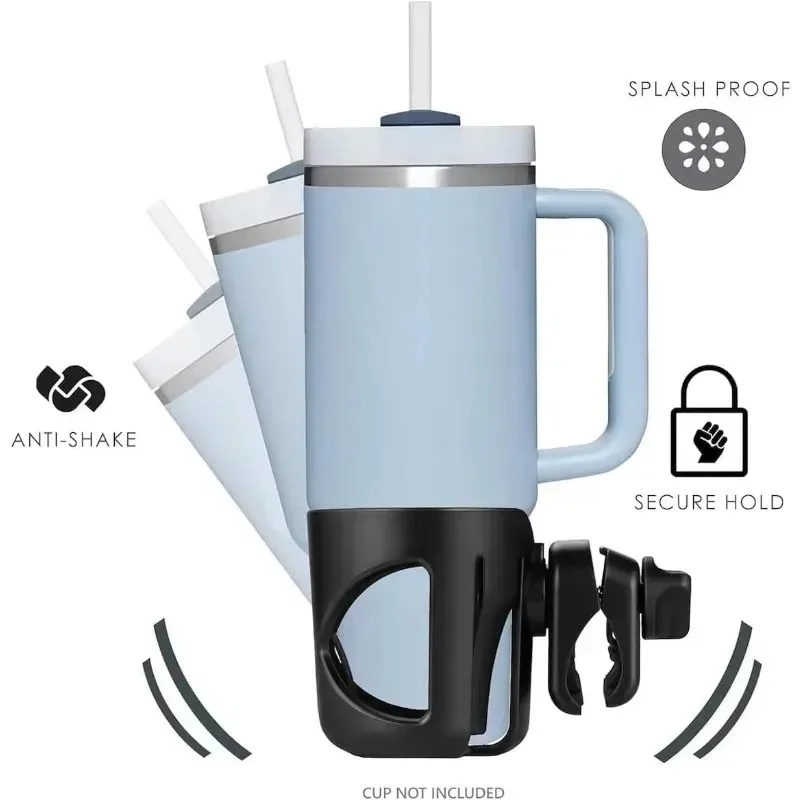 

NEW Black Cup Holder for Stanley Quencher (30 & 40 Oz) & IceFlow (20 & 30 Oz) Strollers Digital Nc Stroll-n-Sip
