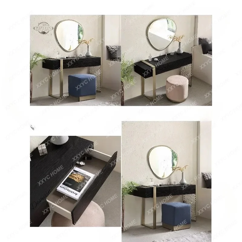 XX Luxury Solid Wood Dressing Table Modern Minimalist Small Apartment With Drawers Vanity