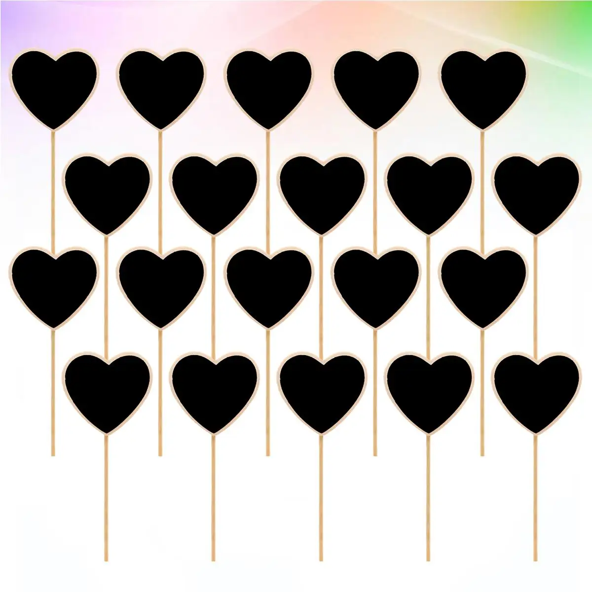 20 Pcs Premium Wooden Mini Chalkboard Toppers Blackboard Garden Decorations Plant Signage Wedding Table Number Labels Floral