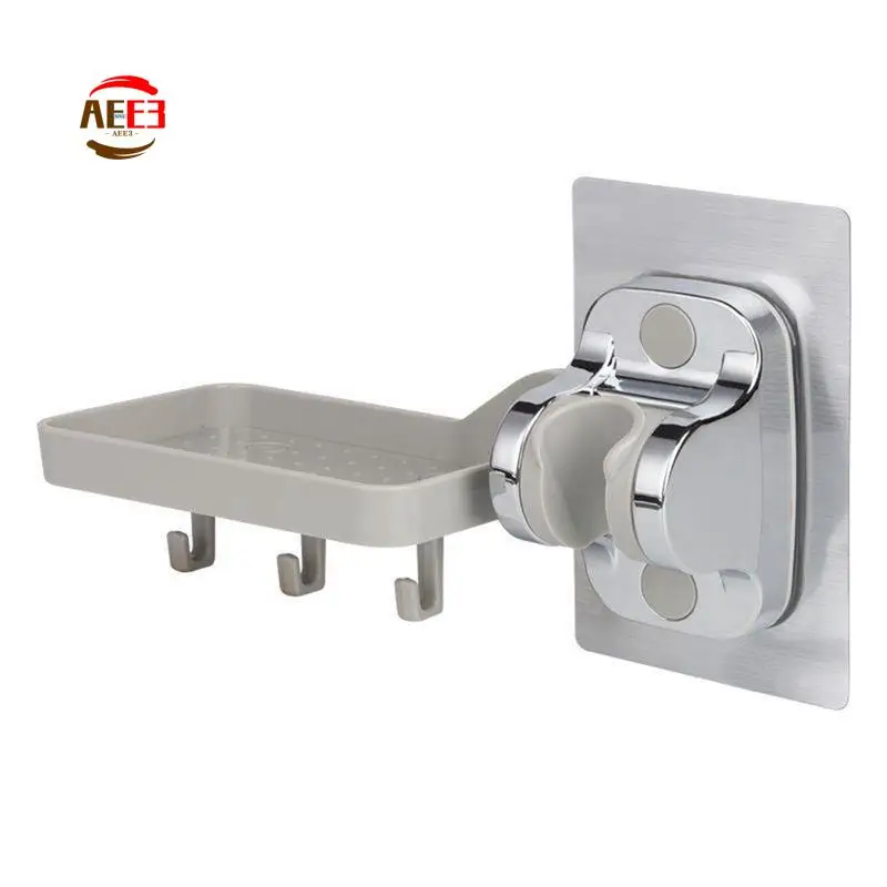 

AEE3-держатель насадки для душа Держатель для душа из АБС-пластика Регулируемый кронштейн для душа без сверления (держатель для душа с полкой для мыла)