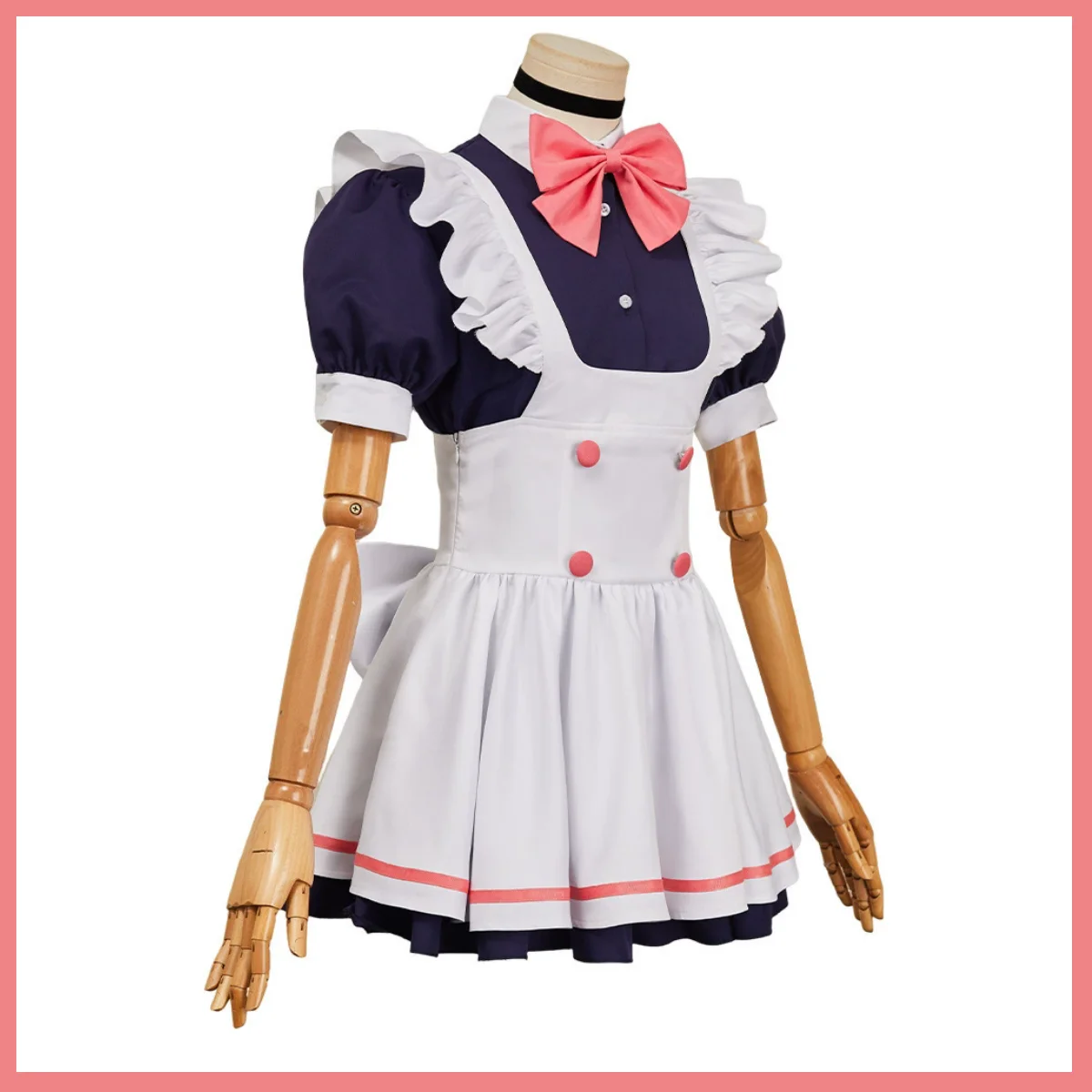 Anime Dan Da Dan Ayase Momo Cosplay Costume Dandadan Maid Dress Lolita Skirt Bow Wig Woman Kawaii Christmas Carnival Suit - view 4