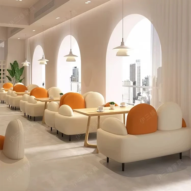 

booth second-hand restaurant furniture high backRestaurant booth PU leather multi-color modern commercial sofa stool
