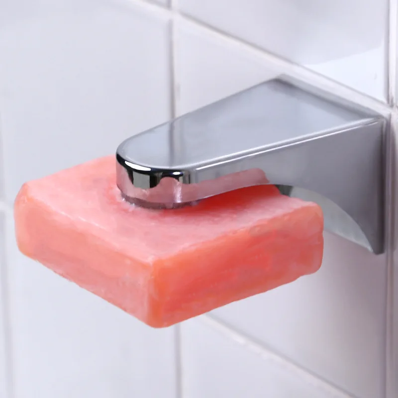 Bathroom Magnetic Soap Holder Home Wall Attachment Adhesion Soap Rack Container Soap Stand Bathroom Accessories