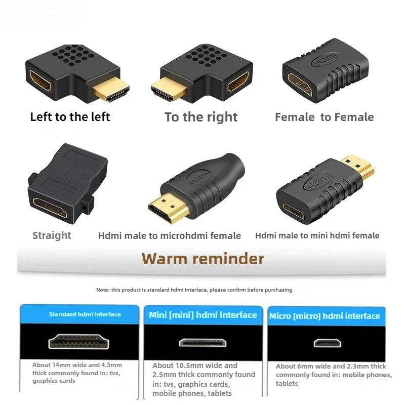 Micro Mini adaptateur mâle à femelle, oreillettes à 90/270 degrés, carte graphique d'ordinateur, Machine à réaction unique pour câble, 10 pièces