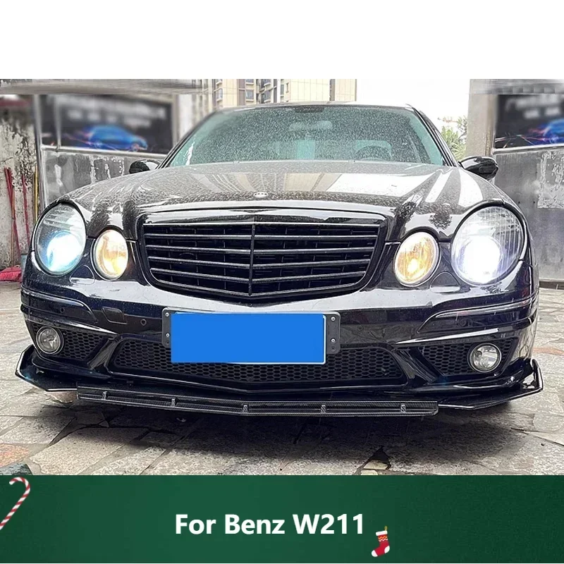 

New！ Front Skirt for Benz W211 Splitter Carbon Painting Bumper Spoiler Body Kit Lip