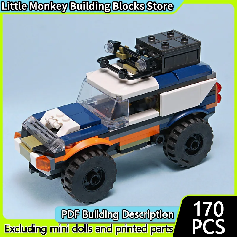 

Speed Racing Car Model MOC Building Bricks Adventure Off-Road Vehicle Modular Technology Children Holiday Gift Assemble Toy Suit