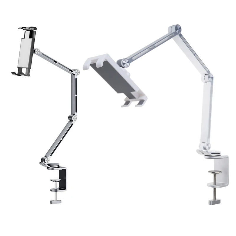 F68C Heavy Duty Aluminum Arm Mount Holder Stand For Tablets Phones And E Readers