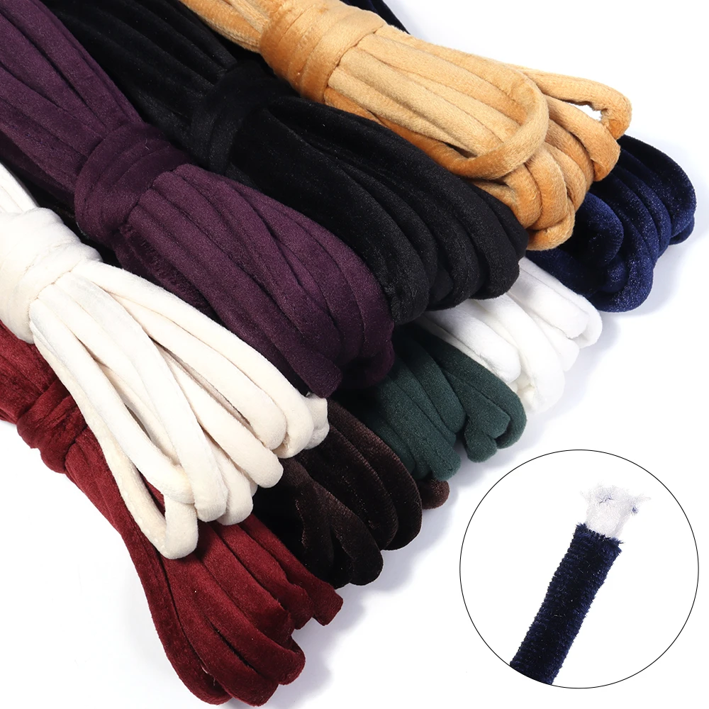 5yards/lot Surface Velvet Yarn Rope Colorful Soft Thick Knitting Yarn For DIY Packaging Ribbons  Weaven Crafts Choker Material