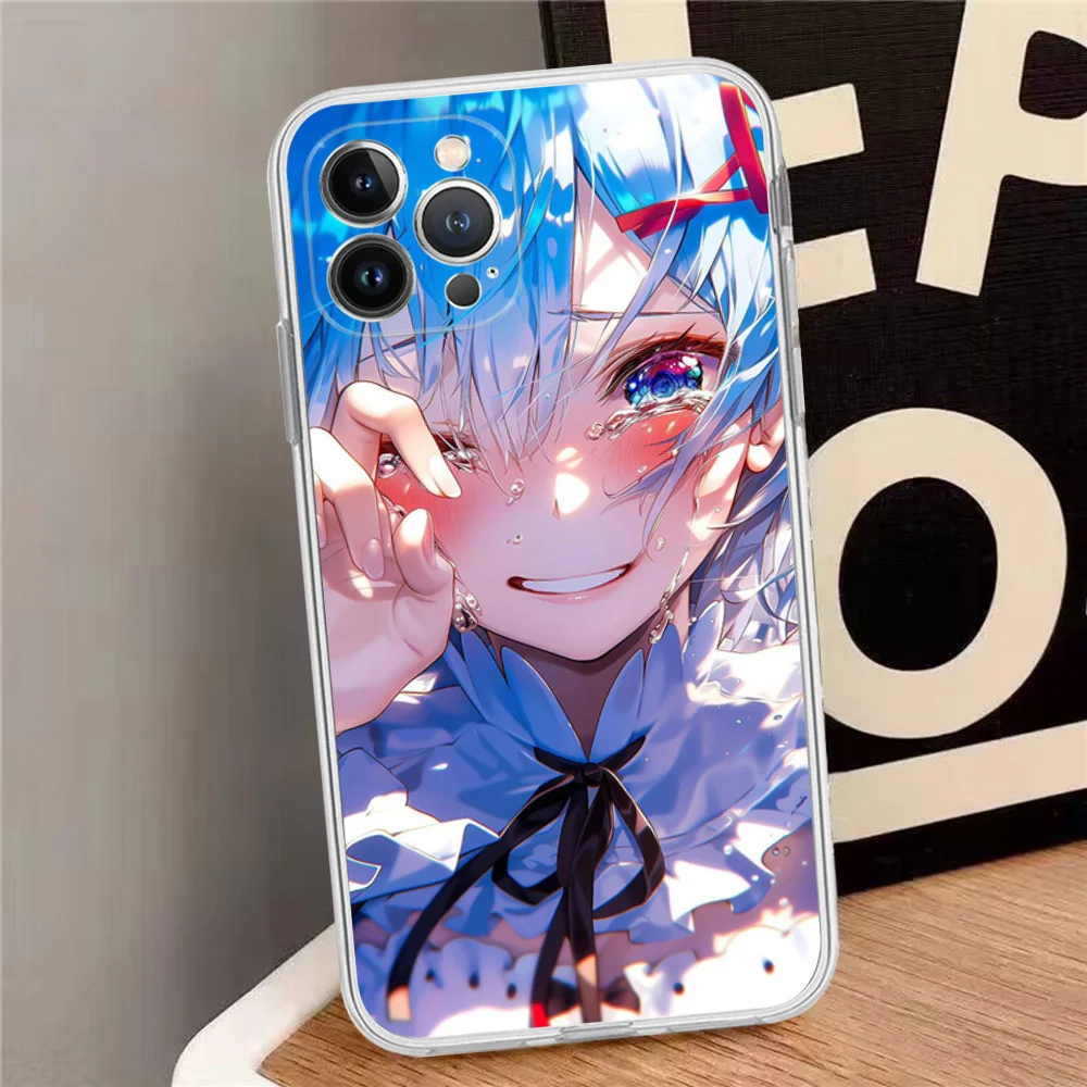 Rem Japanese Anime Phone Case Silicone Soft For Iphone 15 14 13 12 11 Pro Mini XS MAX 8 7 6 Plus X XS XR Cover