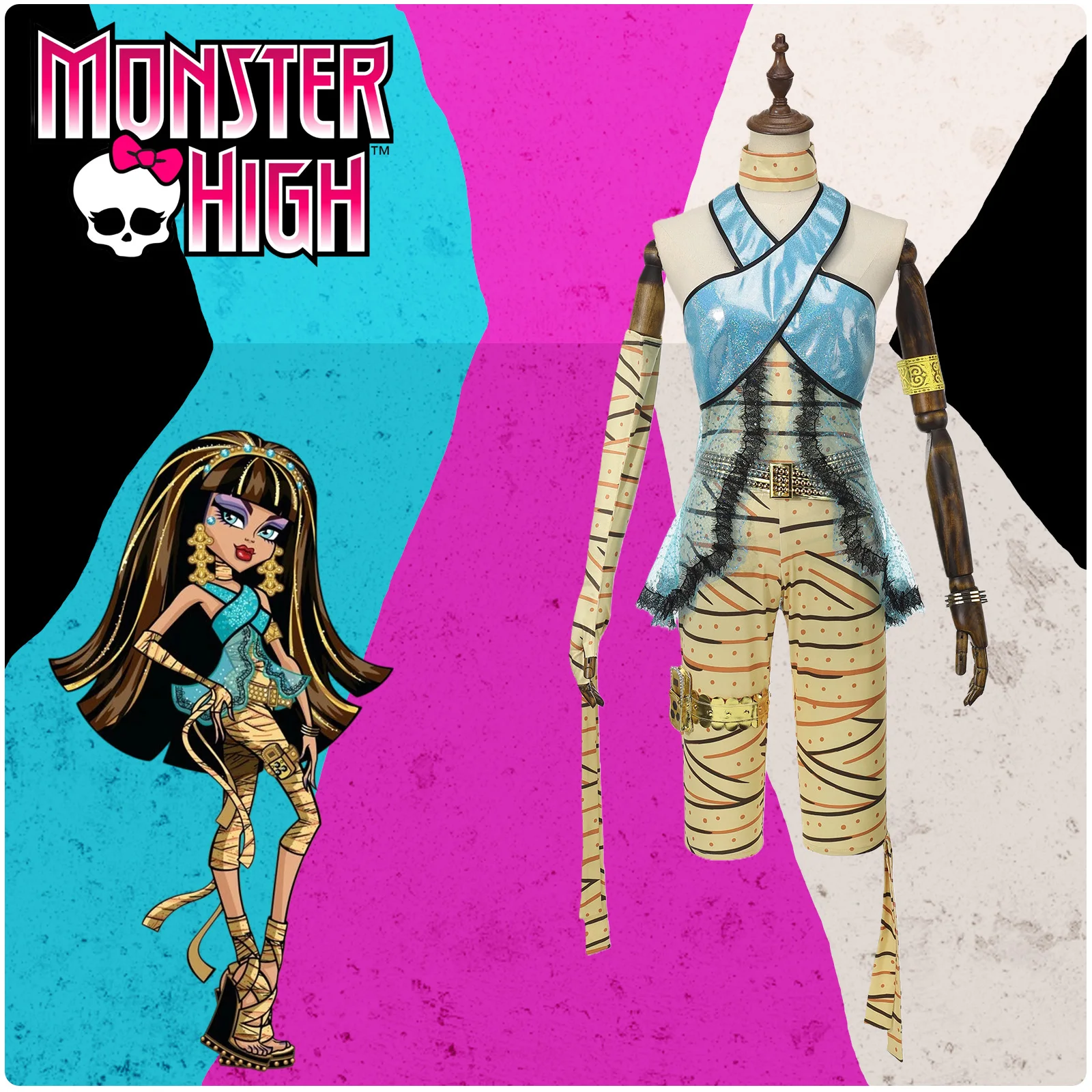 

Cleo De Nile Cosplay Costume Role Play Outfit for Halloween Party