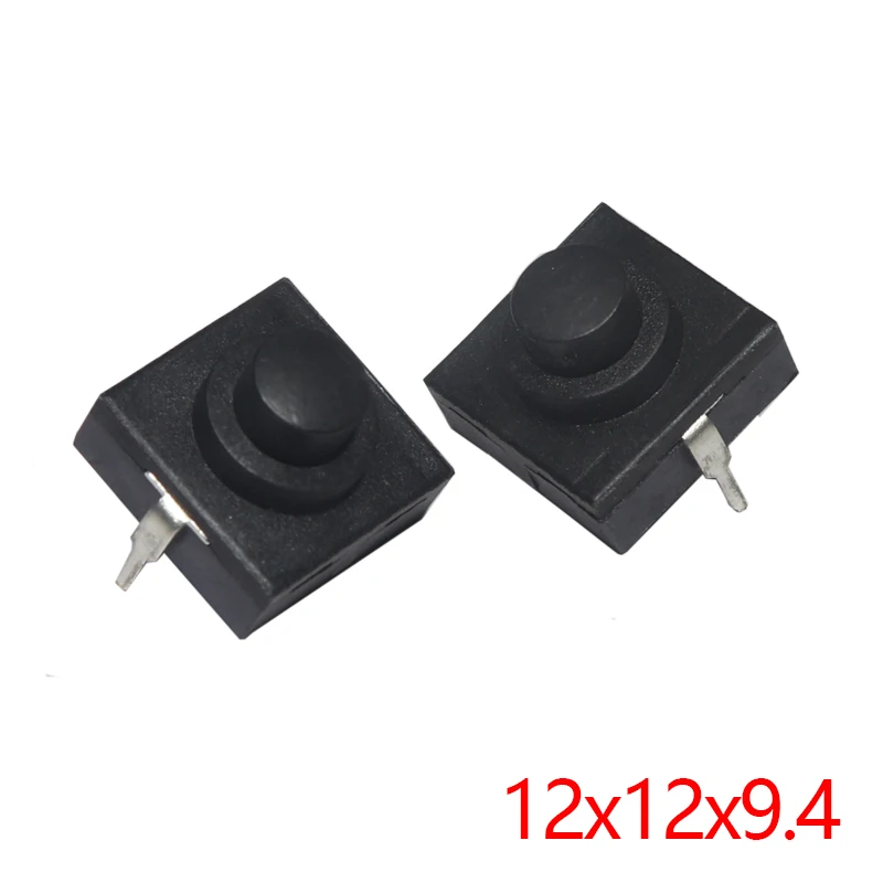 

【30-10 шт.】Кнопочный переключатель для фонарика 1A 30V CB-1212-112D 2-контактный, ультратонкий, с центральным контактом, 12X12X9.4MM