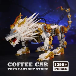 NEW Mechanical Lion MOC Building Bricks 3D Model Anime 2 IN 1 Mecha Dragon Blocks Children Toys Birthday Gifts For Adult Kid Boy