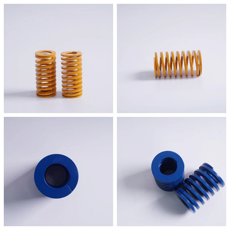 Creamily 2PCS/Set--1PCS Yellow+1PCS Blue Light Load Mold Spring Spiral Stamping Compression Die Springs OD20mm ID10mm L20-100mm