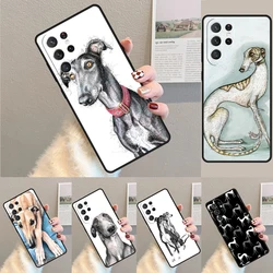 Cover For Samsung Galaxy S24 Ultra S21 S22 S8 S9 S10E Note 10 20 Plus FE S23 Galgo Greyhound Dog Phone case Coque