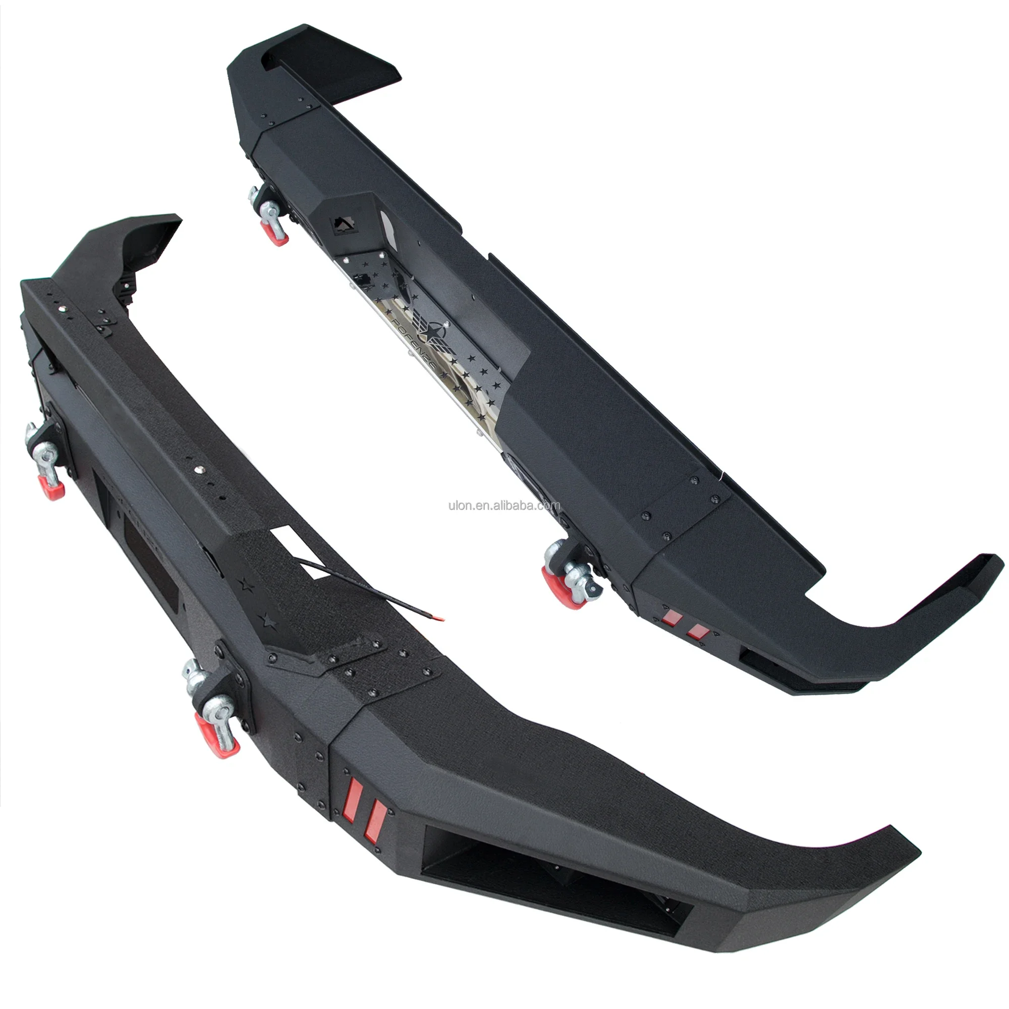 New Product Front Winch Bumper and Rear Step Bumper fit Toyot Tundra 2014-2021 Textured Black Truck Bumper Combo