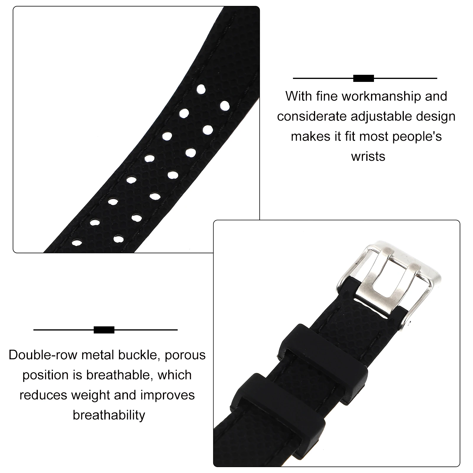 1 Stück Smart-Armband Ersatzband Gürtel Wabendesign kompatibel mit Mi Band 5 6 zweireihige Metallschnalle atmungsaktiv