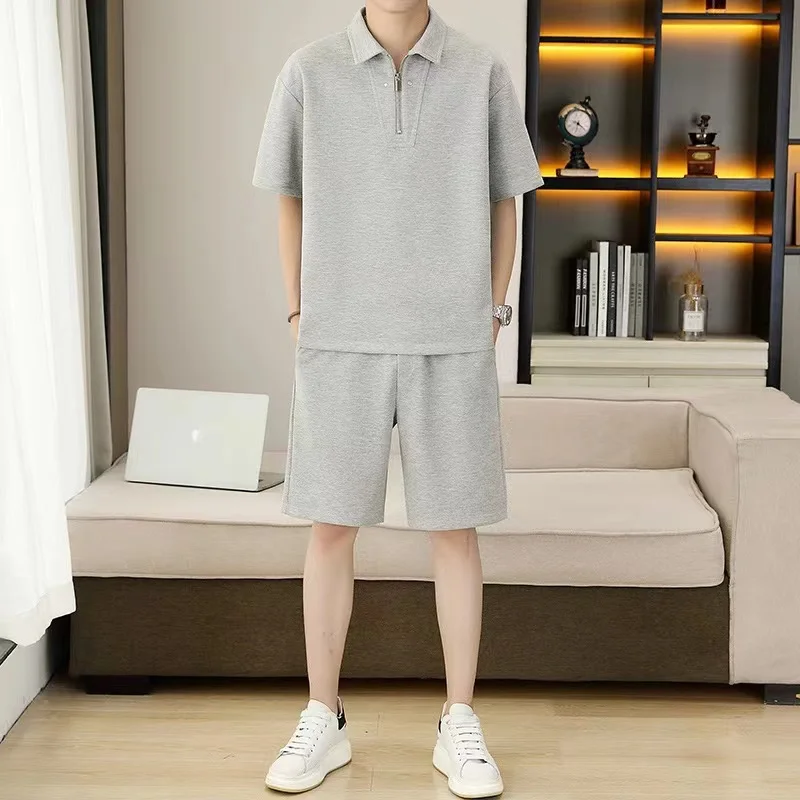 2024 Summer New Men's Fashion POLO Shirt and Shorts Set Fashion Design Advanced Fabric Business Leisure Sports Dwuczęściowy zestaw