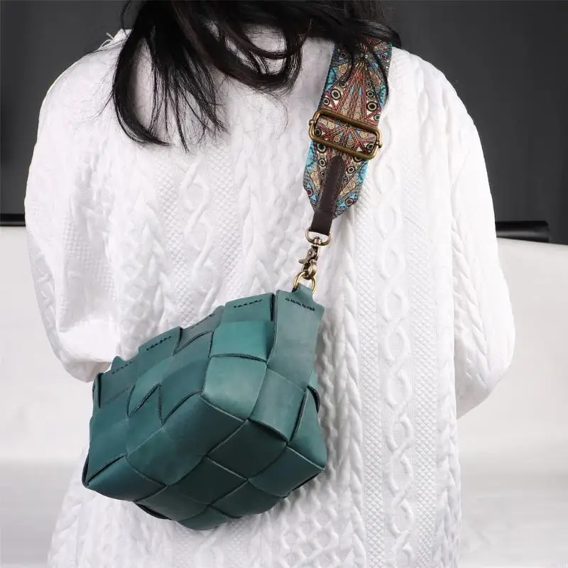 

63HC DIY Lady Purse Handcraft Bags Strap Handbag Bohemian Shoulder Strap with Buckle Crossbody Bag Strap Replacement