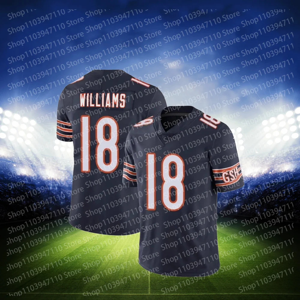 24/25 New Arriavl Summer Men T-shirt Rugby Jersey Chicago Bears No.18 Quick Drying Women Men T-Shirt Adult/ KID Jerseys Kit Top