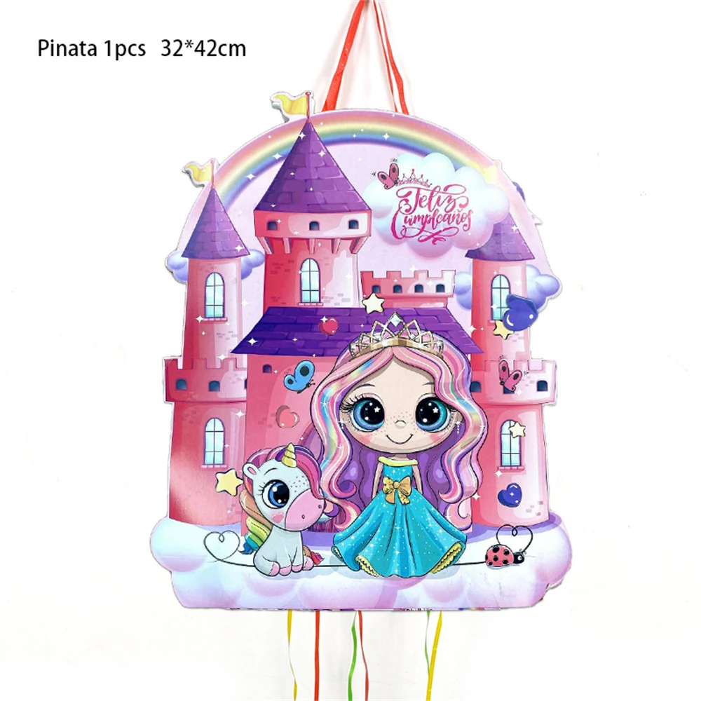 Cute Pink Princess Unicorn Theme piñata birthday Pinas birthday piñata toys pinata child birthday Decoration christmas Pinata