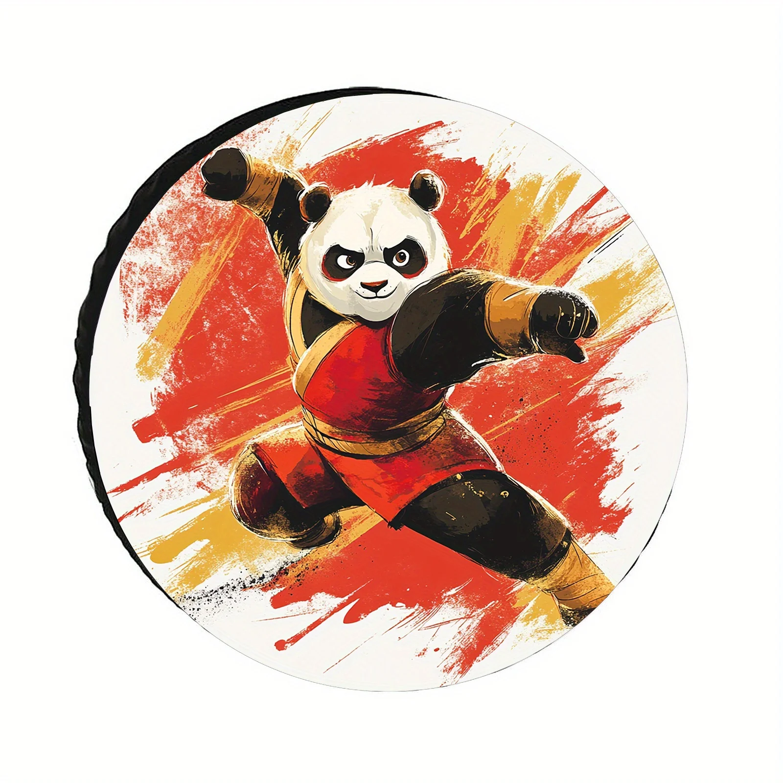 1pc High-Definition Mr. Panda Print Tire Cover For RV, Truck, And Camper Protection, Safeguards Your Tires From Weather Wear, Av