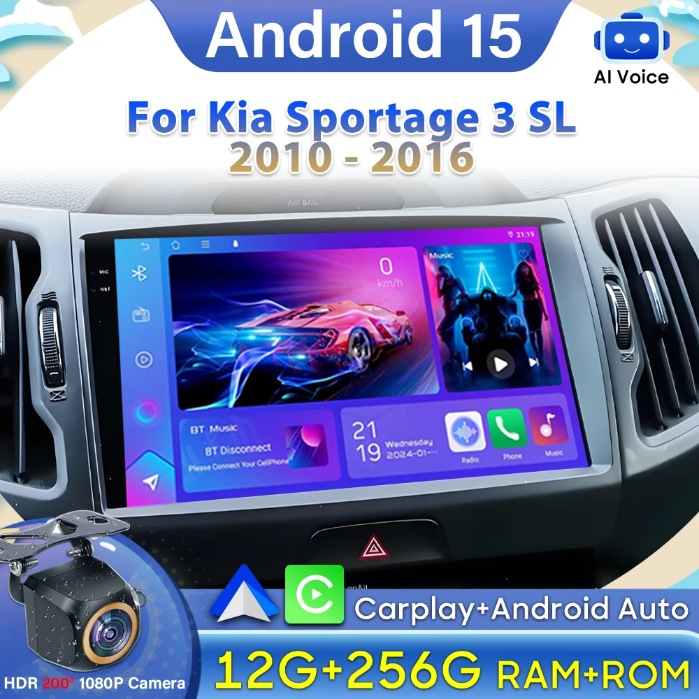 

Видео Android 15 для Kia Sportage 3 SL 2010-2016 2k Авторадио Стерео Автомобильный Радио Carplay Bluetooth 4G Wi-Fi DVD Экран 4G Wi-Fi