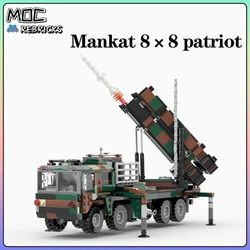 Military Warfare MOC Mankat 8×8 Patriot Tactical Missile Vehicle Building Block Model Bricks DIY Toys for Kid Christmas Gifts