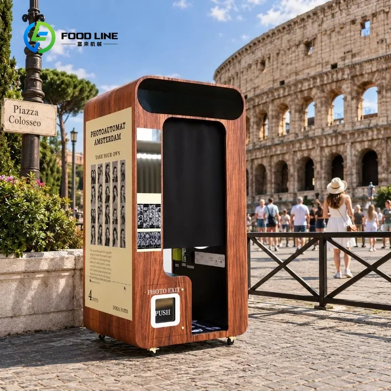 All-in-one Photo Booth Customize Printer Vending Machine Remote High Technology Supplier Software Logo Shell