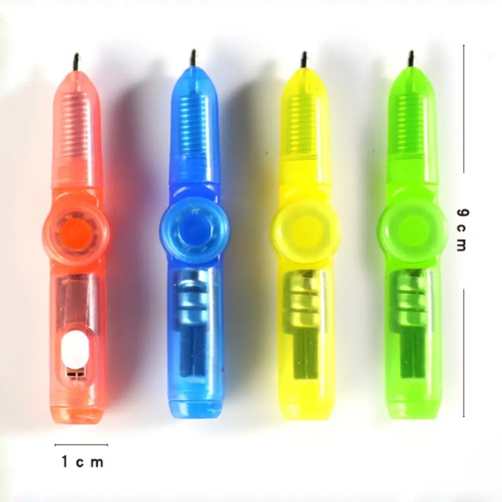 1~10PCS Interesting Toys Fingertip Rotating Spinner Gyro Toy Pen LED Luminous Gyro Pen Office Anti Stress Kinetic Desk Toys Baby