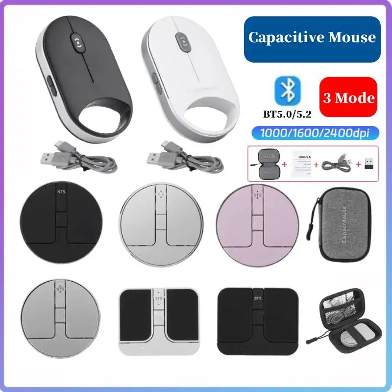 New Bluetooth Wireless Mouse USB Optical Rechargeable Mouse for Computer Laptop PC Macbook Gaming Mouse Gamer 2.4GHz BT5.0/5.2