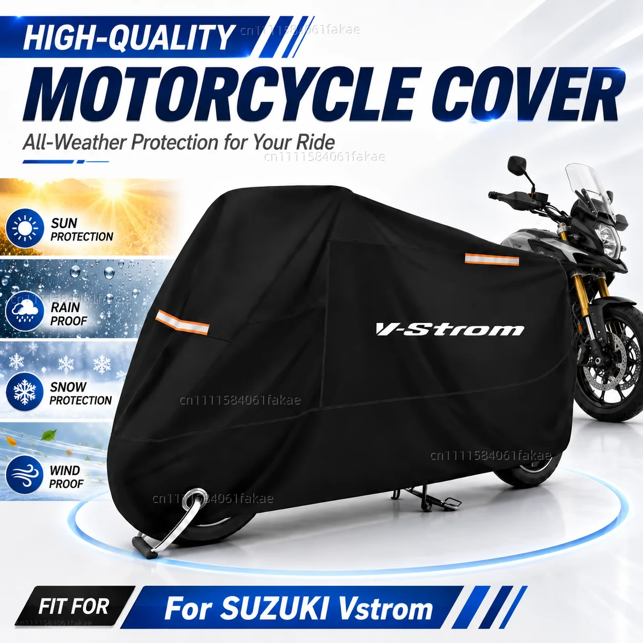 Motorcycle Cover Waterproof Outdoor All Season Dustproof UV Protective Moto Scooter Rain Cover For SUZUKI Vstrom DL 250 650 1000