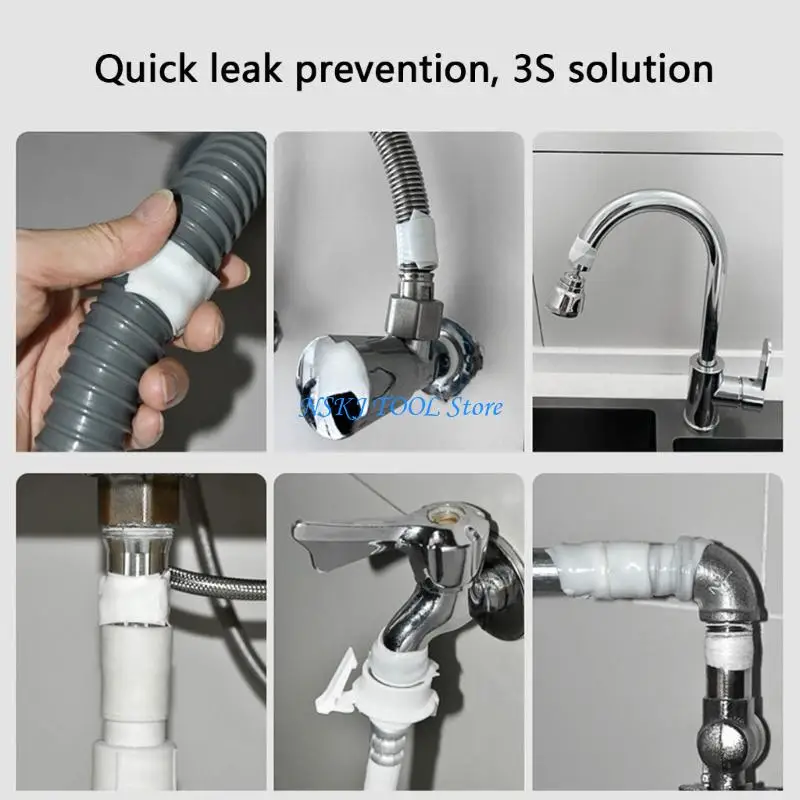 L8RC Sturdy Silicone Leak Repair Tape for Pipe Strong Adhesion and Portable Ensures High Performances Seal Daily Use