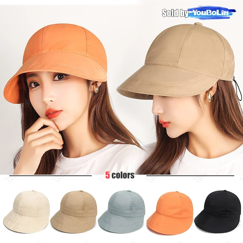 

Fashion Women Widened Brim Solid Color Pure Cotton Adjustable Internet Celebrity Sun Hat