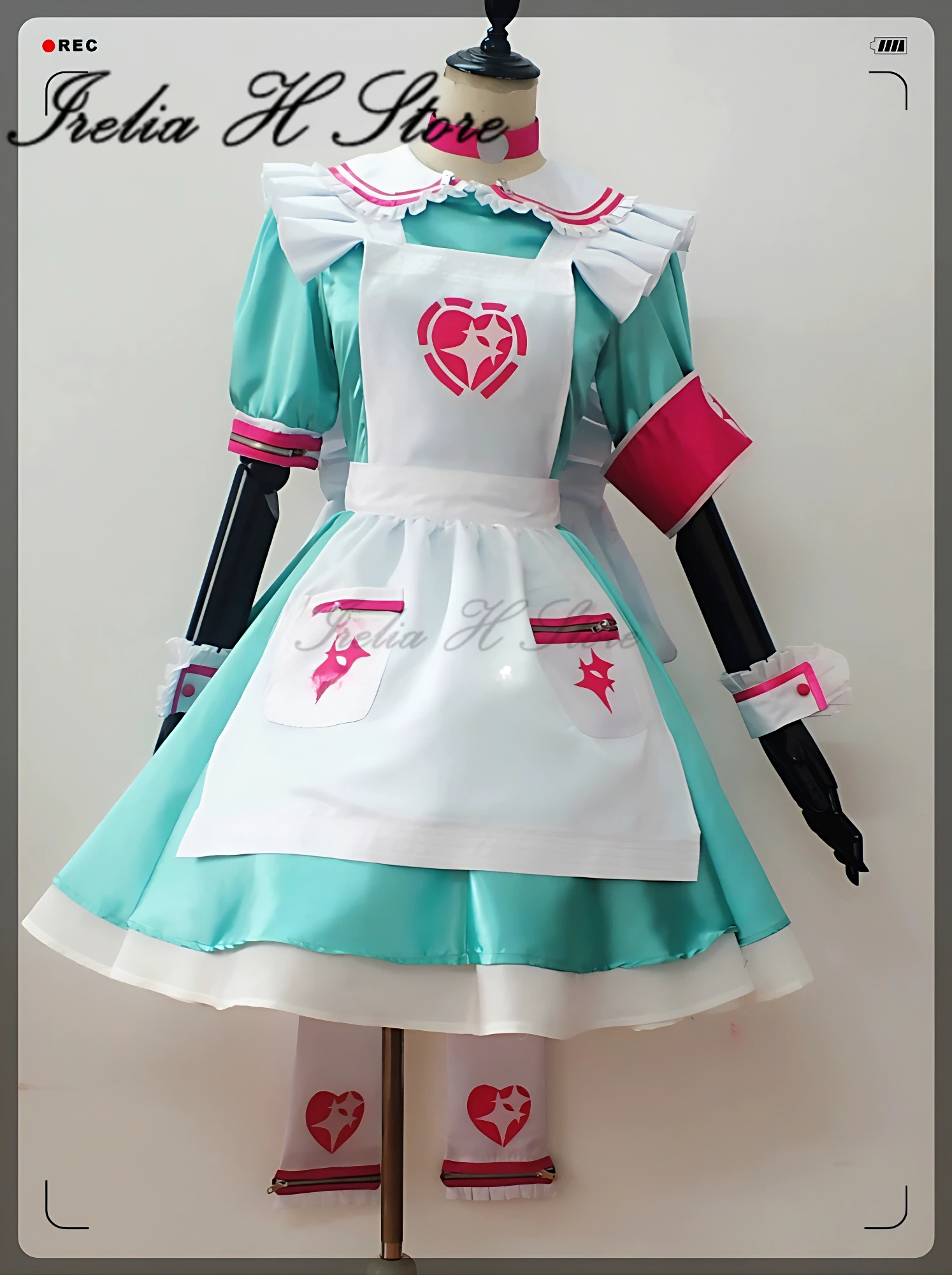 Irelia H Store Riamu Yumemi Nurse Cosplay Costume dress women can customized